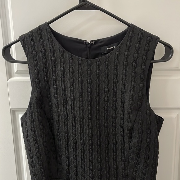 Theory Tillora Squared Dress - Black Sleeveless - Picture 2 of 6